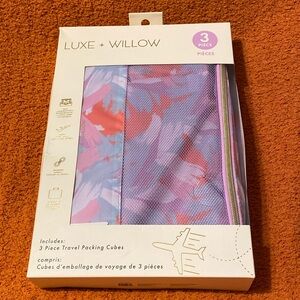NWT Luxe & Willow 3 piece travel packing cubes
